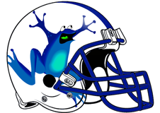 Blue Frogs Fantasy Football Helmet Logo