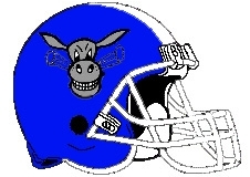 Bone Donkeys Fantasy Football Helmet Logo