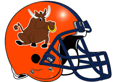 Bull Fantasy Football Helmet Logo