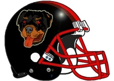 Rottweiler Fantasy Football Helmet Logo