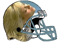 Blonde Fantasy Football Logo Helmet