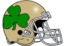 lucky-green-shamrock-on-gold-fantasy-football-helmet